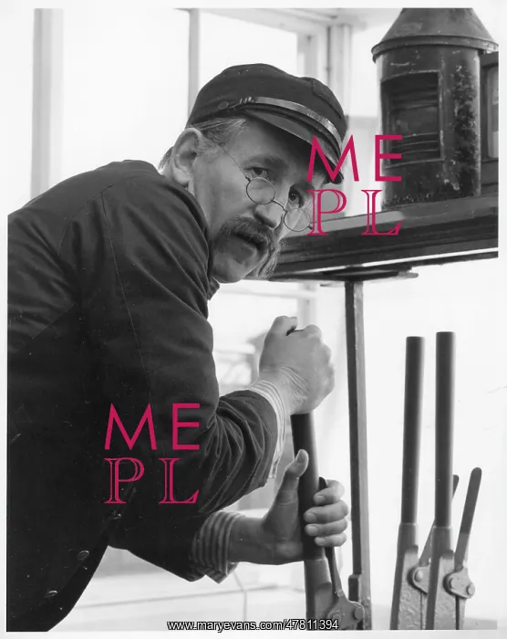 : Lance Percival playing a signalman in Andy Robson : Lance Percival playing a signalman in Andy Robson