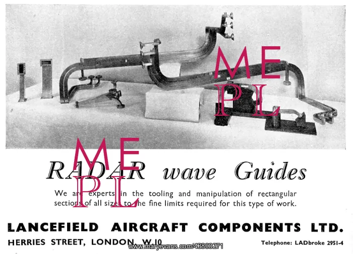 : Lancefield. Aircraft Engineering.Radar Wave Guides : Lancefield. Aircraft Engineering.Radar Wave Guides