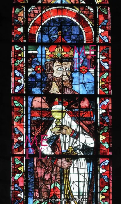 : Lancet window of the North Rose window, Chartres : Lancet window of the North Rose window, Chartres
