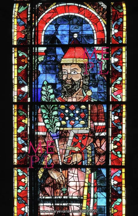 : Lancet window of the North Rose window, Chartres : Lancet window of the North Rose window, Chartres