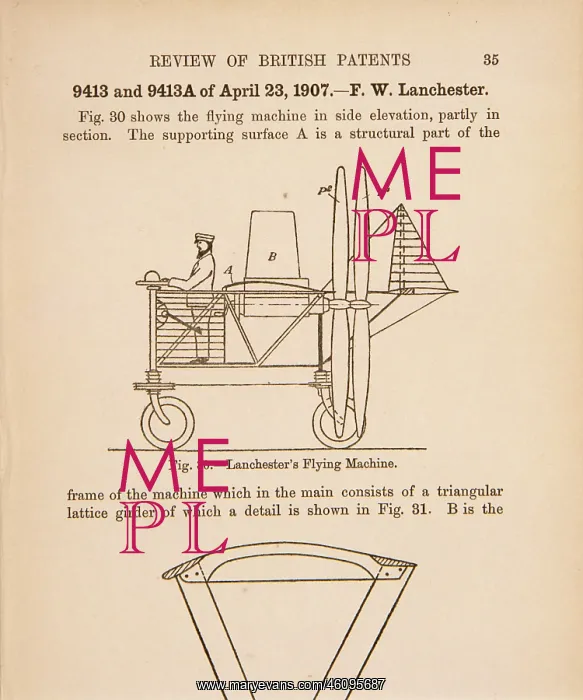 : Lanchester?s flying machine : Lanchester?s flying machine