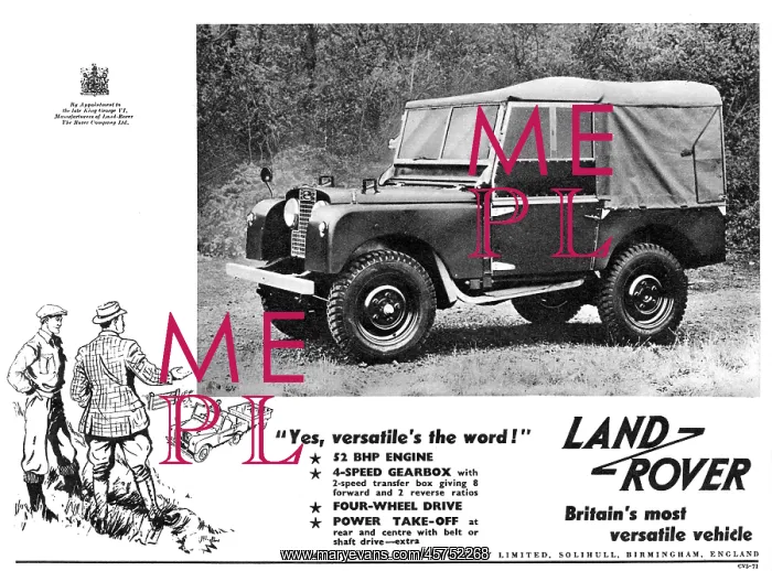  : Land Rover advertisement, 1953