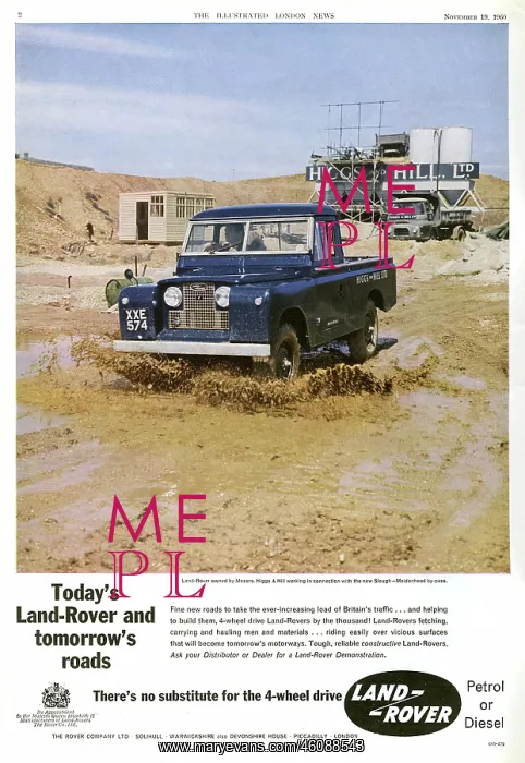 : Land Rover advertisement, 1960 : Land Rover advertisement, 1960