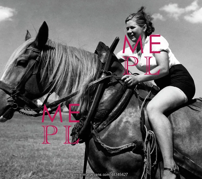 : Landdienst camp leader on horseback : Landdienst camp leader on horseback