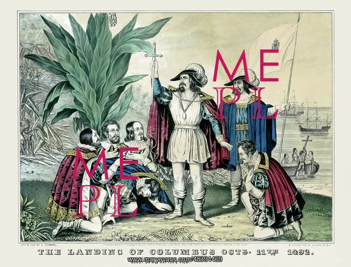 : The landing of Columbus, October 11, 1492 : The landing of Columbus, October 11, 1492