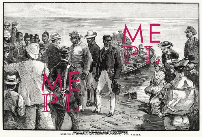 : Landing of Dinizulu at St. Helena : Landing of Dinizulu at St. Helena