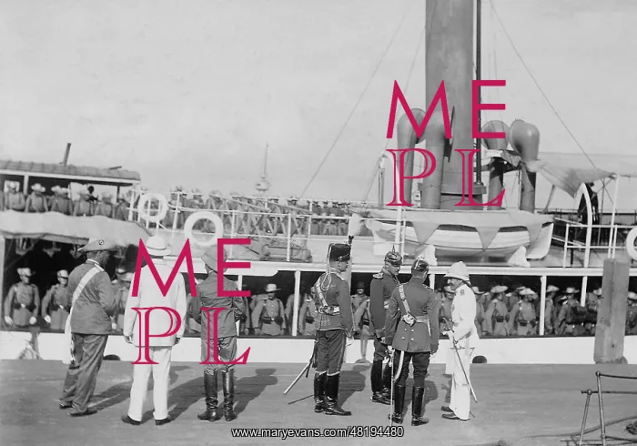 : Landing of German troops in Shanghai, 1900 : Landing of German troops in Shanghai, 1900