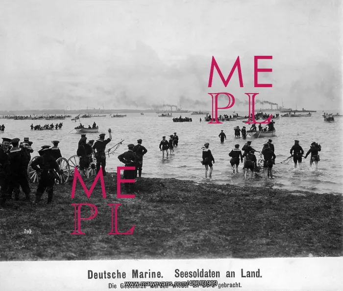 : Landing maneuver of the German Navy, 1905 : Landing maneuver of the German Navy, 1905