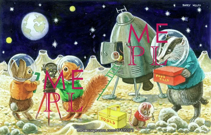 : Landing on the Moon - badger, rabbit etc : Landing on the Moon - badger, rabbit etc