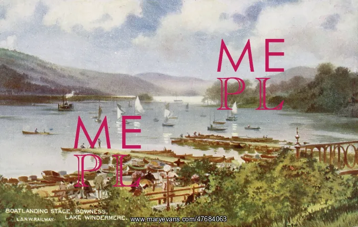 : Landing stage, Bowness, Lake Windermere, Lake District : Landing stage, Bowness, Lake Windermere, Lake District