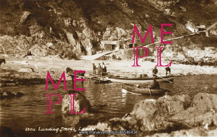 : Landing stores at Lundy : Landing stores at Lundy