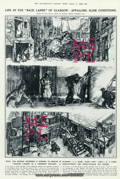 : The back lands of Glasgow, appalling slum conditions : The back lands of Glasgow, appalling slum conditions