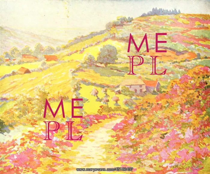 : Landscape. A landscape oil painting of a narrow pathway sided with pink wildflowers : Landscape. A landscape oil painting of a narrow pathway sided with pink wildflowers