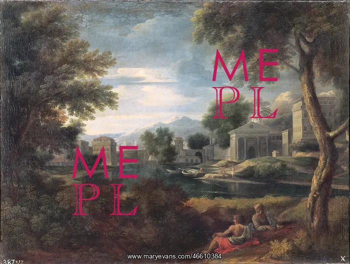 : Landscape, Formerly attributed to Nicolas Poussin : Landscape, Formerly attributed to Nicolas Poussin