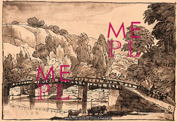 : Landscape with Bridge, by Claude Lorrain : Landscape with Bridge, by Claude Lorrain