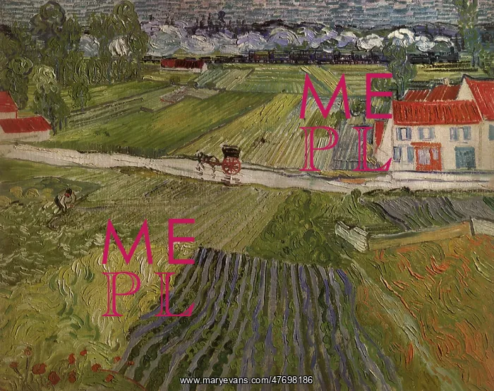: Landscape with Carriage and Train, by Van Gogh : Landscape with Carriage and Train, by Van Gogh