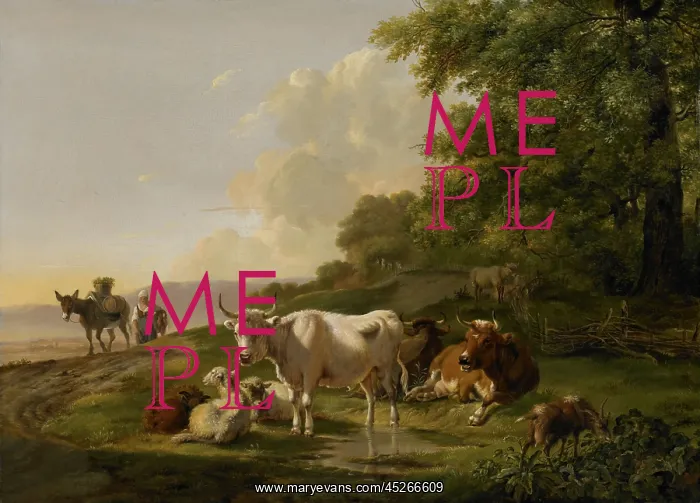 : Landscape with Cattle : Landscape with Cattle