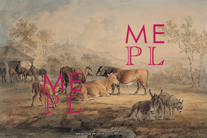 : Landscape with Cattle, Donkeys and Horses : Landscape with Cattle, Donkeys and Horses