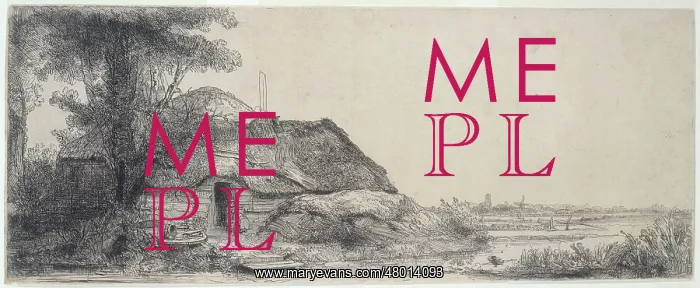 : Landscape with a cottage and large tree : Landscape with a cottage and large tree