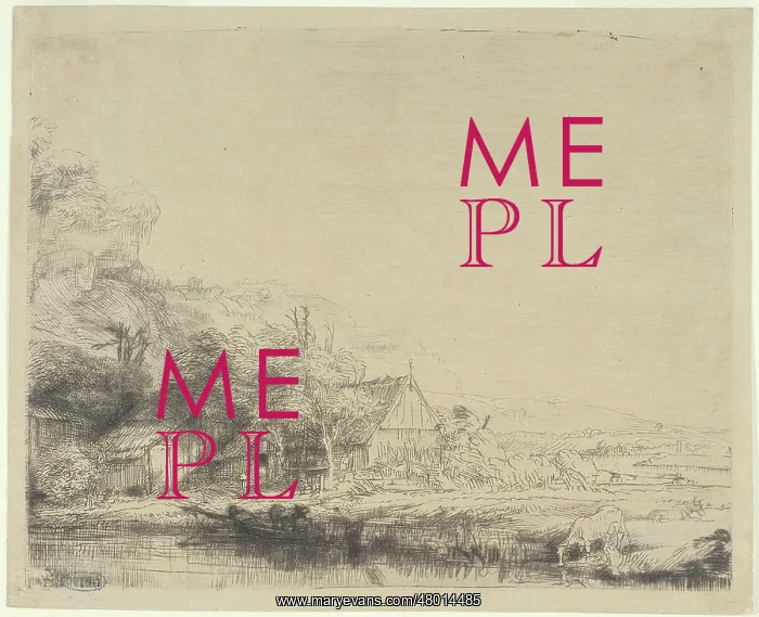 : Landscape with a cow drinking : Landscape with a cow drinking