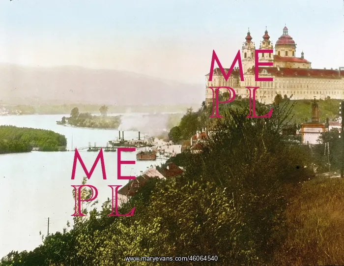 : Landscape along the Danube near Melk : Landscape along the Danube near Melk