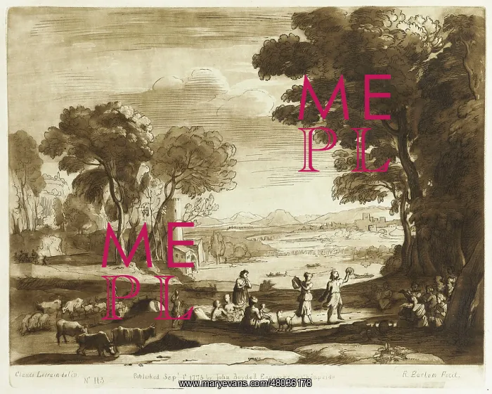  : Landscape with figures dancing