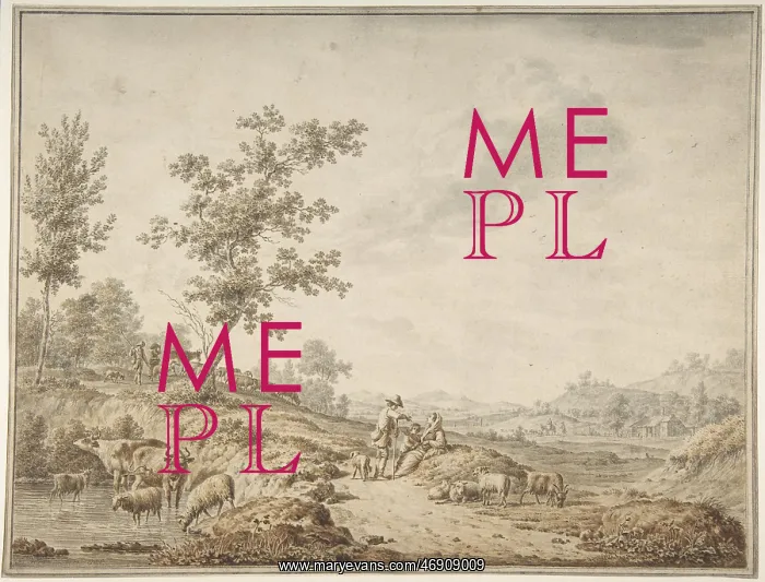 : Landscape with Herdsmen and Their Cattle, 1785 : Landscape with Herdsmen and Their Cattle, 1785