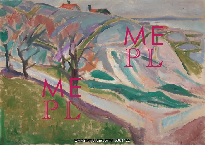 : Landscape, Kragerom, by Edvard Munch, 1912, Symbolist / Norweg : Landscape, Kragerom, by Edvard Munch, 1912, Symbolist / Norweg
