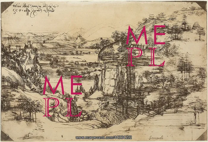 : Landscape by Leonardo da Vinci : Landscape by Leonardo da Vinci