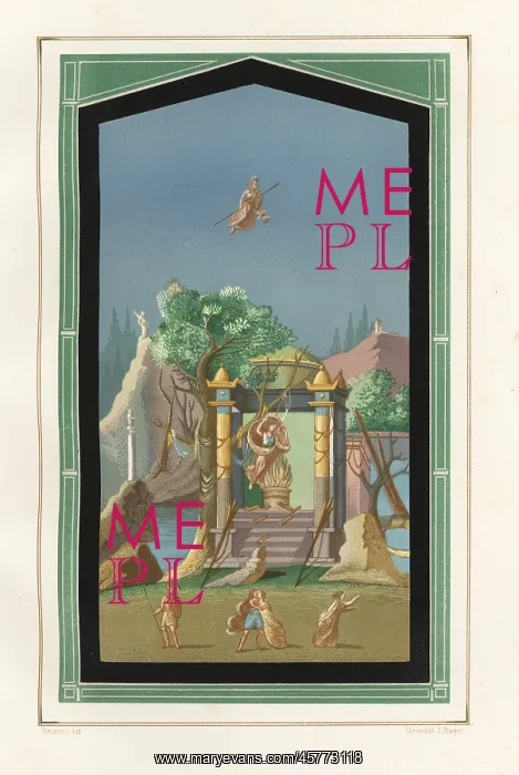 : Landscape painting from the Exedra in the : Landscape painting from the Exedra in the