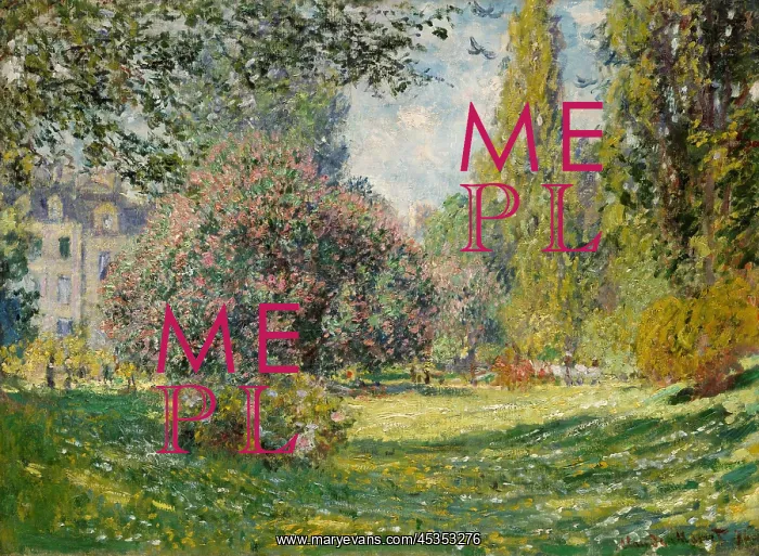 : Landscape: The Parc Monceau, by Claude Monet, 1876 : Landscape: The Parc Monceau, by Claude Monet, 1876