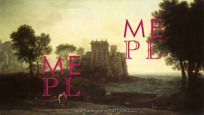 : Landscape with Psyche outside Palace of Cupid, by Claude : Landscape with Psyche outside Palace of Cupid, by Claude