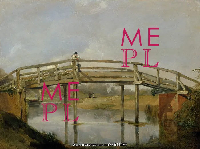 : Landscape with a River and Bridge : Landscape with a River and Bridge