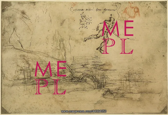 : Landscape with soldier and half-figure : Landscape with soldier and half-figure