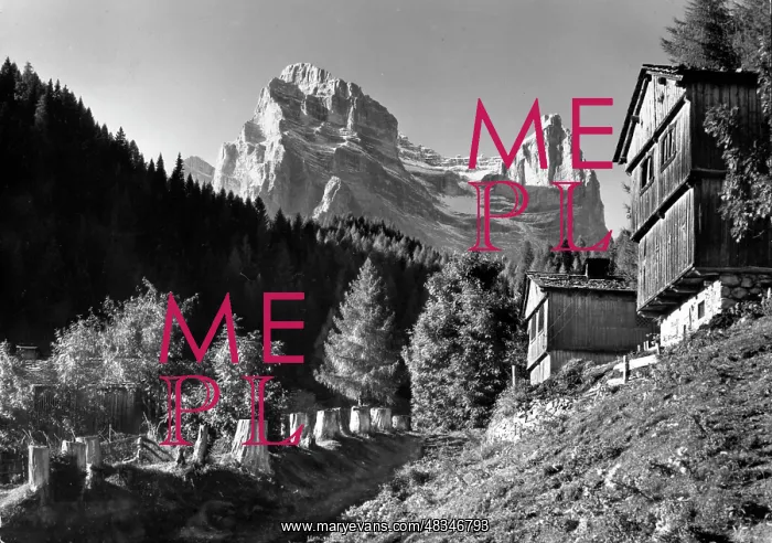 : Landscape in South Tyrol, 1920s : Landscape in South Tyrol, 1920s
