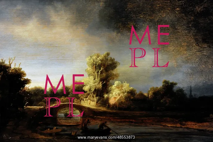 : Landscape with a Stone Bridge, by Rembrandt : Landscape with a Stone Bridge, by Rembrandt