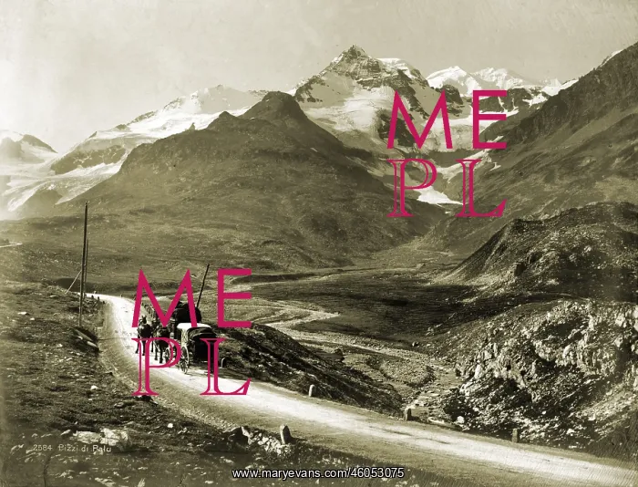 : Landscape view of the Bernina Range in 1906 : Landscape view of the Bernina Range in 1906