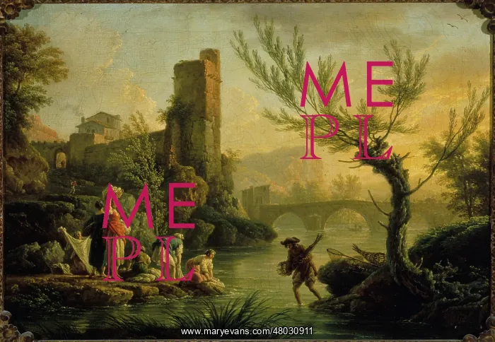 : Landscape with Washerwoman : Landscape with Washerwoman