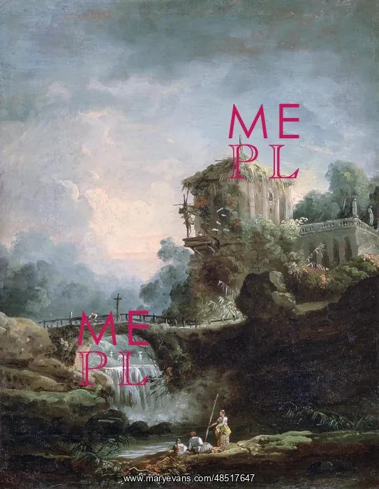 : Landscape with Waterfall Artist: Hubert Robert : Landscape with Waterfall Artist: Hubert Robert