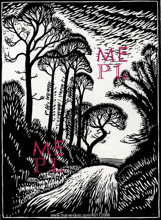 : The Lane. Artwork of a bumpy lane between two grassy banks with trees : The Lane. Artwork of a bumpy lane between two grassy banks with trees