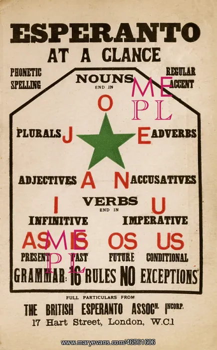 : Language - Esperanto at a glance : Language - Esperanto at a glance
