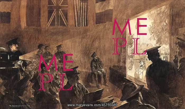 : A lantern lecture for soldiers in a YMCA hut, WW1 : A lantern lecture for soldiers in a YMCA hut, WW1