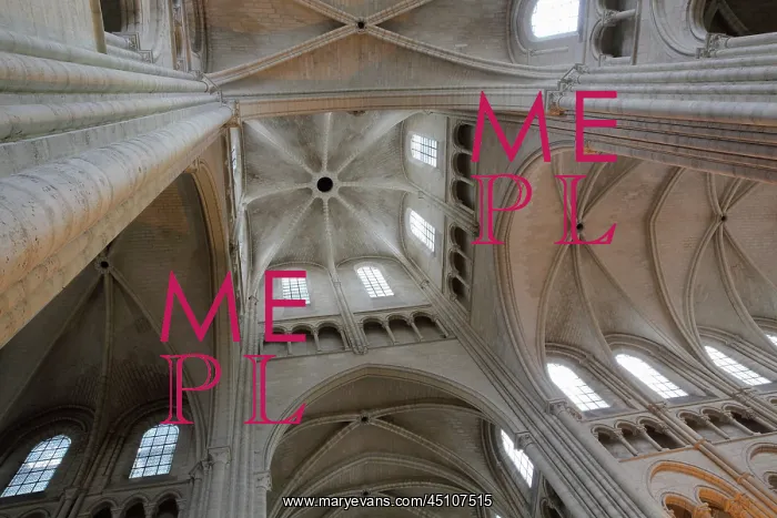 : Lantern tower, transept, Laon Cathedral, Picardy, France : Lantern tower, transept, Laon Cathedral, Picardy, France