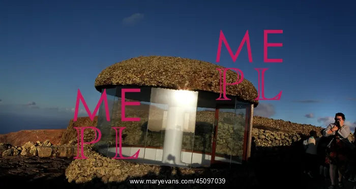 : Lanzarote. Low angle view of cupola, Mirador del Rio : Lanzarote. Low angle view of cupola, Mirador del Rio