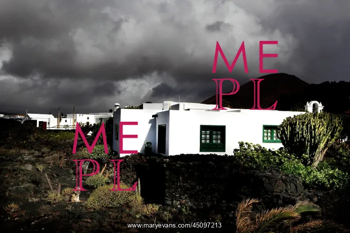 : Lanzarote. Low angle view of the Cesar Manrique Foundation : Lanzarote. Low angle view of the Cesar Manrique Foundation