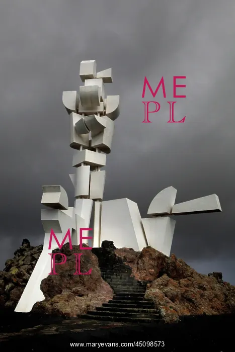 : Lanzarote. Low angle view of Fertility sculpture : Lanzarote. Low angle view of Fertility sculpture