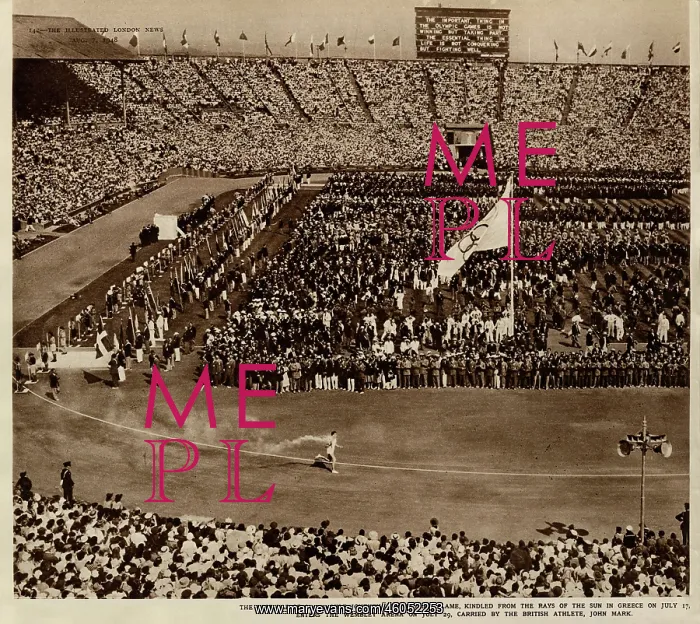 : Last lap of the Olympic torch, 1948 London Olympics : Last lap of the Olympic torch, 1948 London Olympics