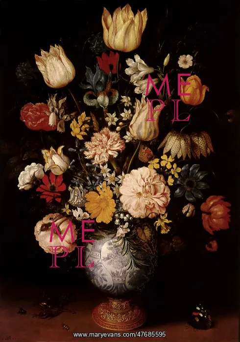 : Large Bouquet in a Wan-Li Vase : Large Bouquet in a Wan-Li Vase