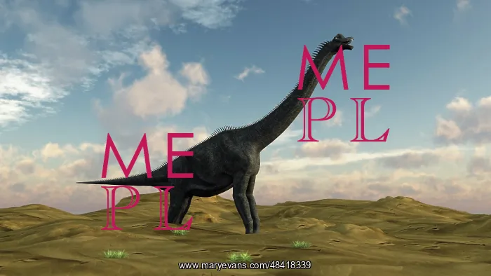 : Large Brachiosaurus in a barren evnironment : Large Brachiosaurus in a barren evnironment