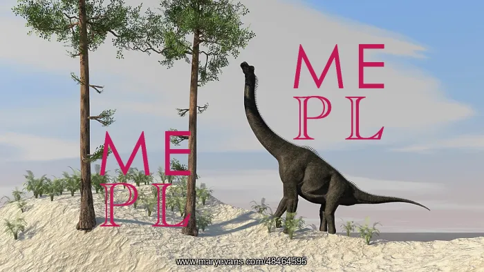 : Large Brachiosaurus grazing on tall trees : Large Brachiosaurus grazing on tall trees